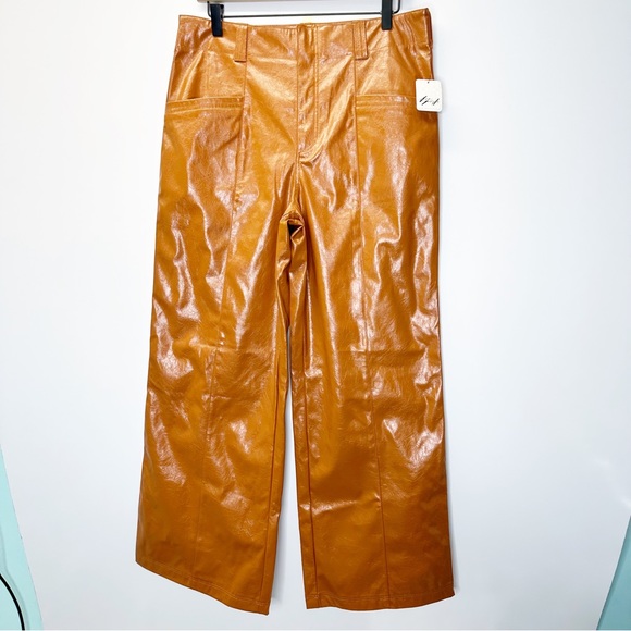 Star-Crossed Lovers Vegan Leather Straight-Leg Pants NEW - Picture 16 of 16